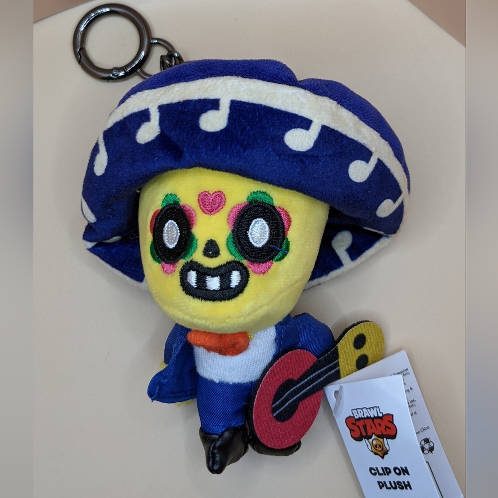 Trio of BRAWL STARS Clip on Plush keychain, backpack, or purse charms - Picture 10 of 11